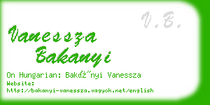 vanessza bakanyi business card
